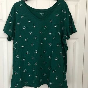 Like new green and diamond Tshirt from Lane Bryan